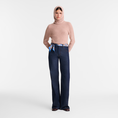 High neck sweater , Pink Tea - Knit