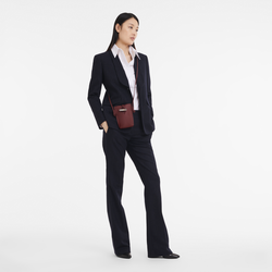 Roseau Phone case with lace , Plum - Leather