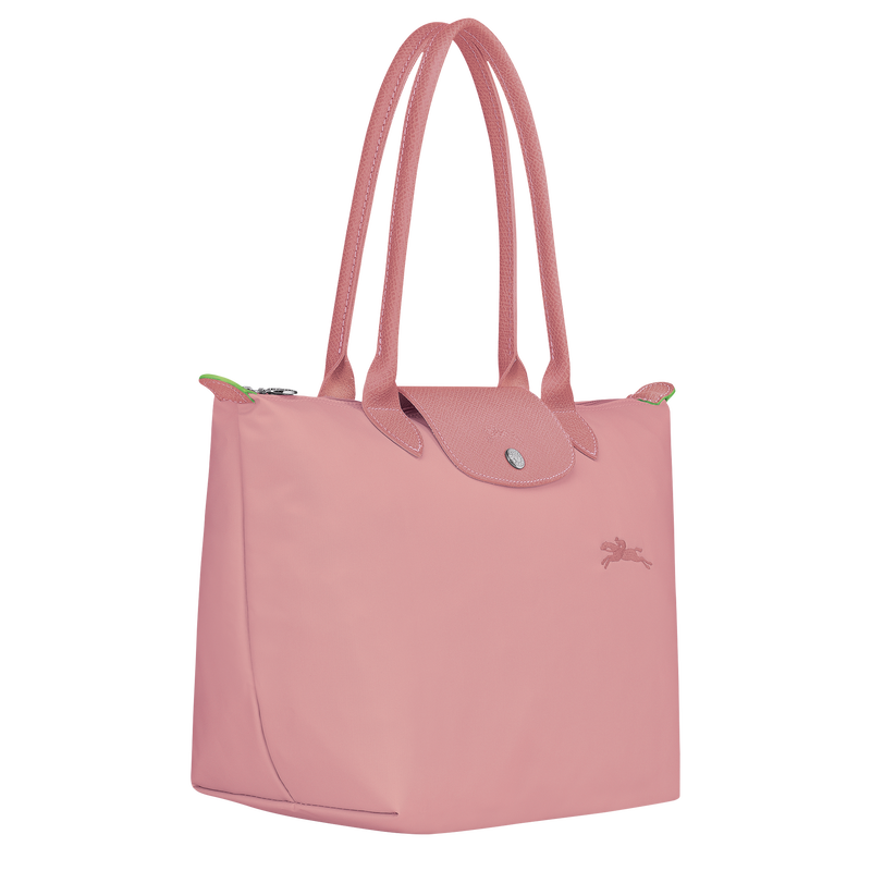 Le Pliage Green M Tote bag Petal Pink Recycled canvas Longchamp TH