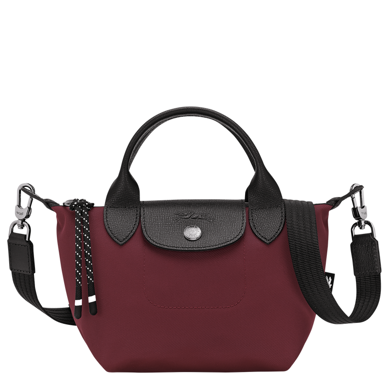 Le Pliage Energy XS Handbag , Burgundy - Recycled canvas  - View 1 of  6