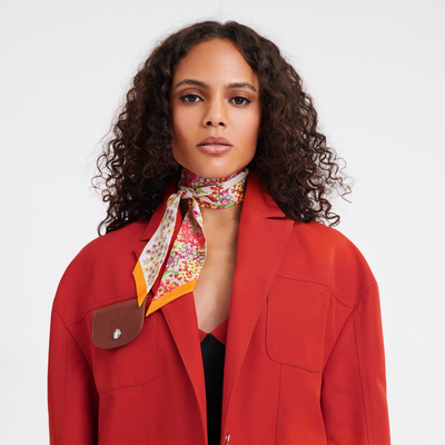 Collier de fleurs Bandeau , Orange - Silk
