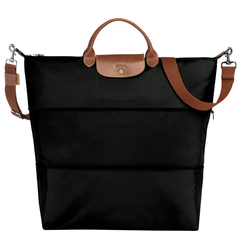 Le Pliage Original Travel bag expandable , Black - Recycled canvas  - View 1 of  7