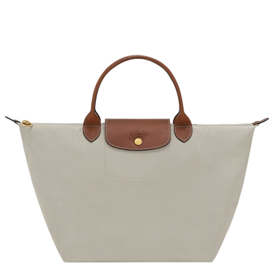 Le Pliage Original M Handbag , Pebble - Recycled canvas
