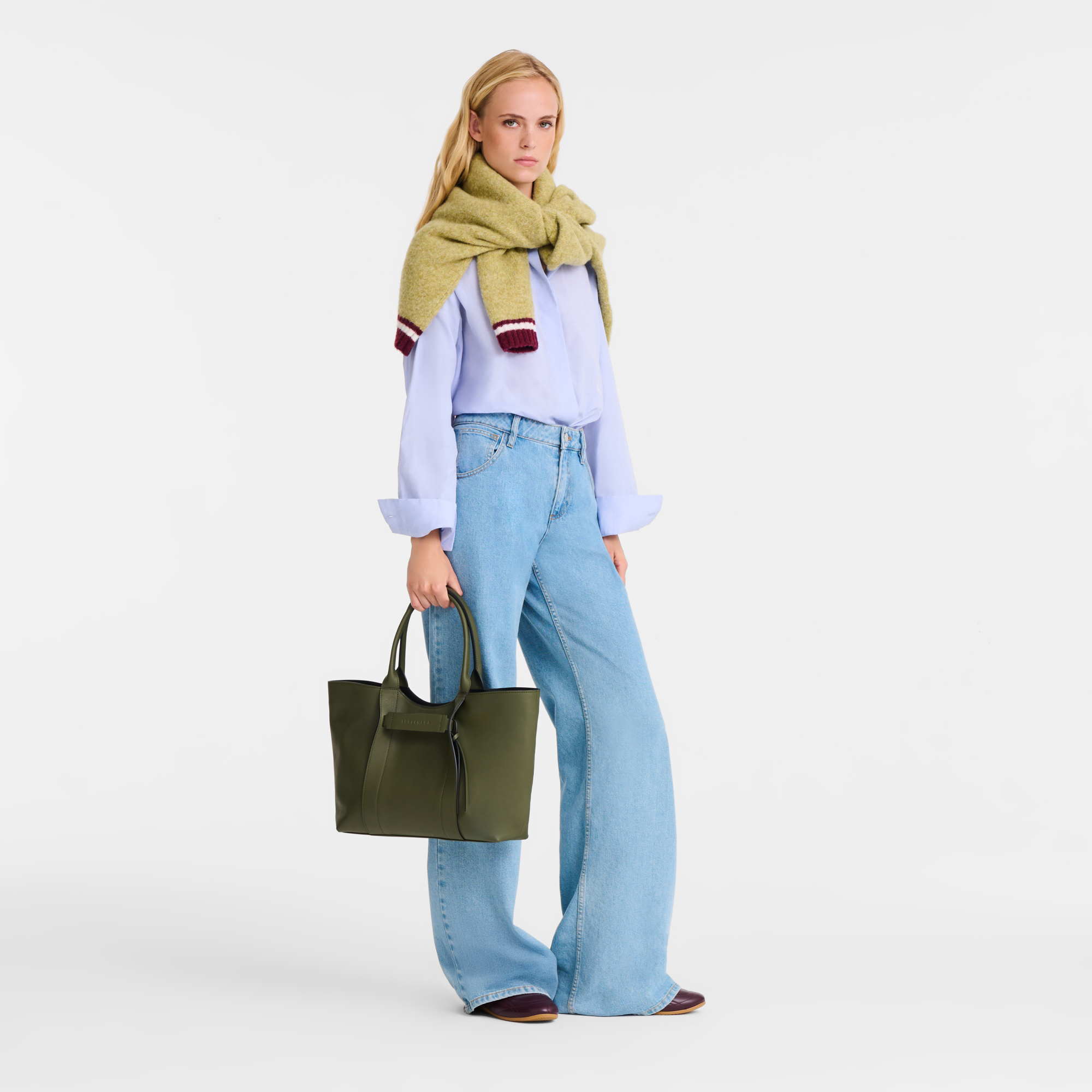 Longchamp 3D Shoulder bag L, Khaki