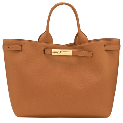 Le Smart L Tote bag , Caramel - Leather