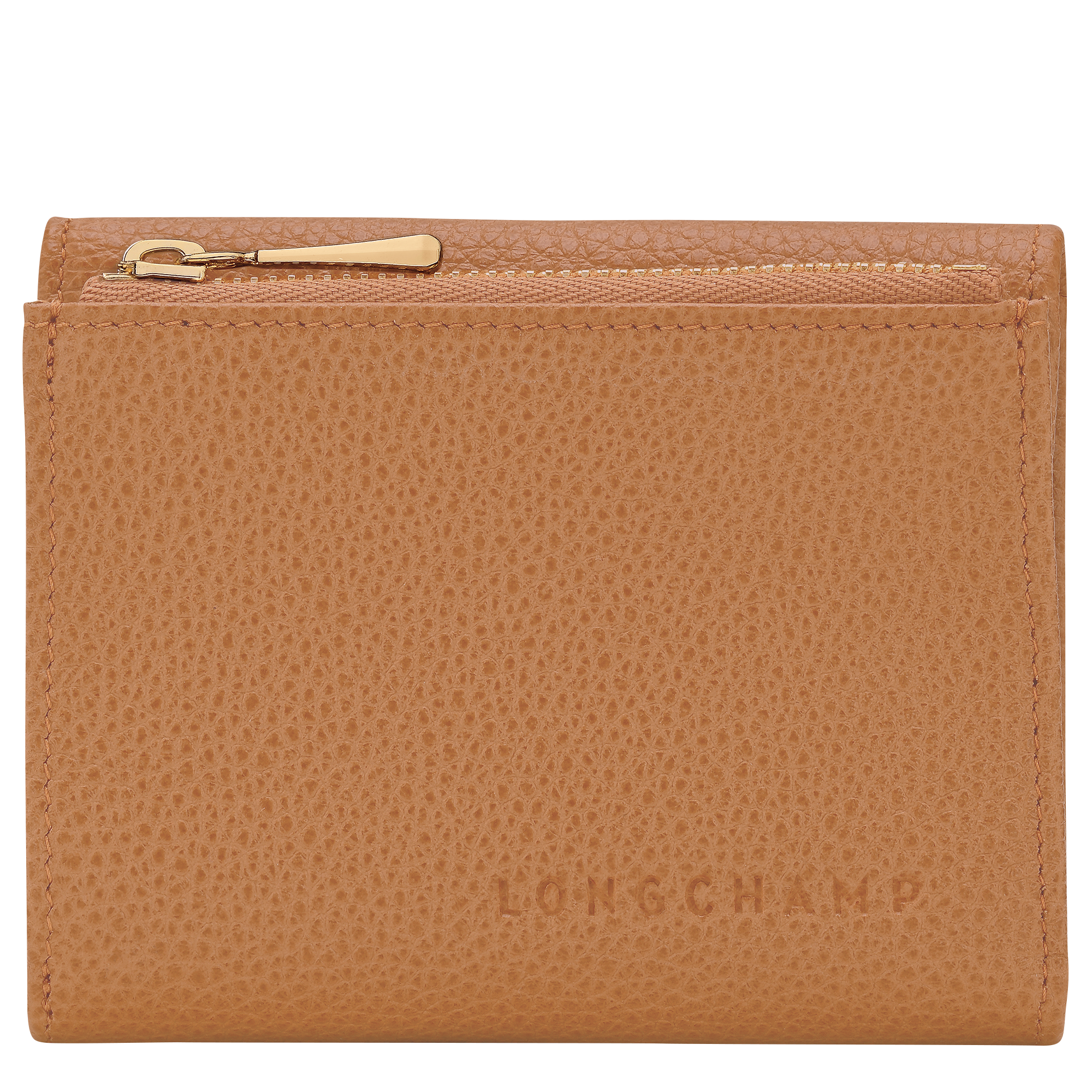 Le Foulonn&eacute; Compact wallet, Pecan