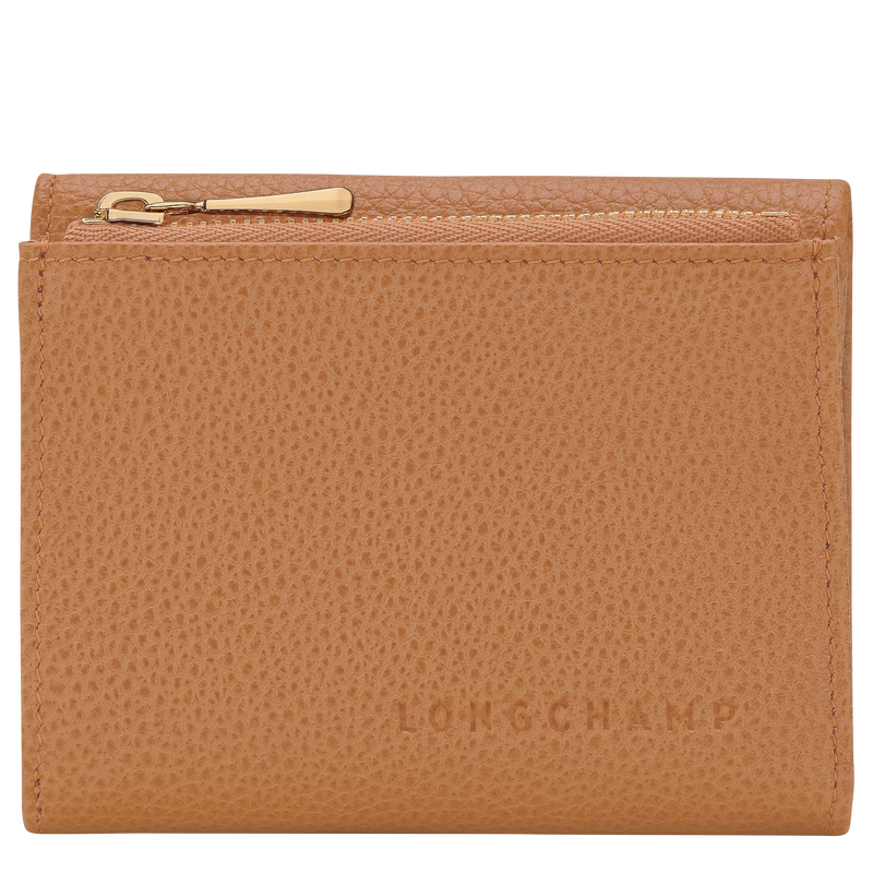 Le Foulonn&eacute; Compact wallet , Pecan - Leather  - View 1 of  3