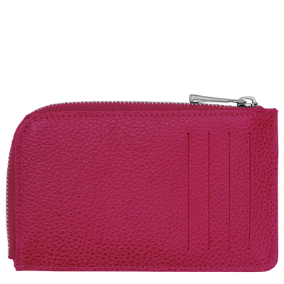 Le Foulonné Card holder , Beetroot - Leather