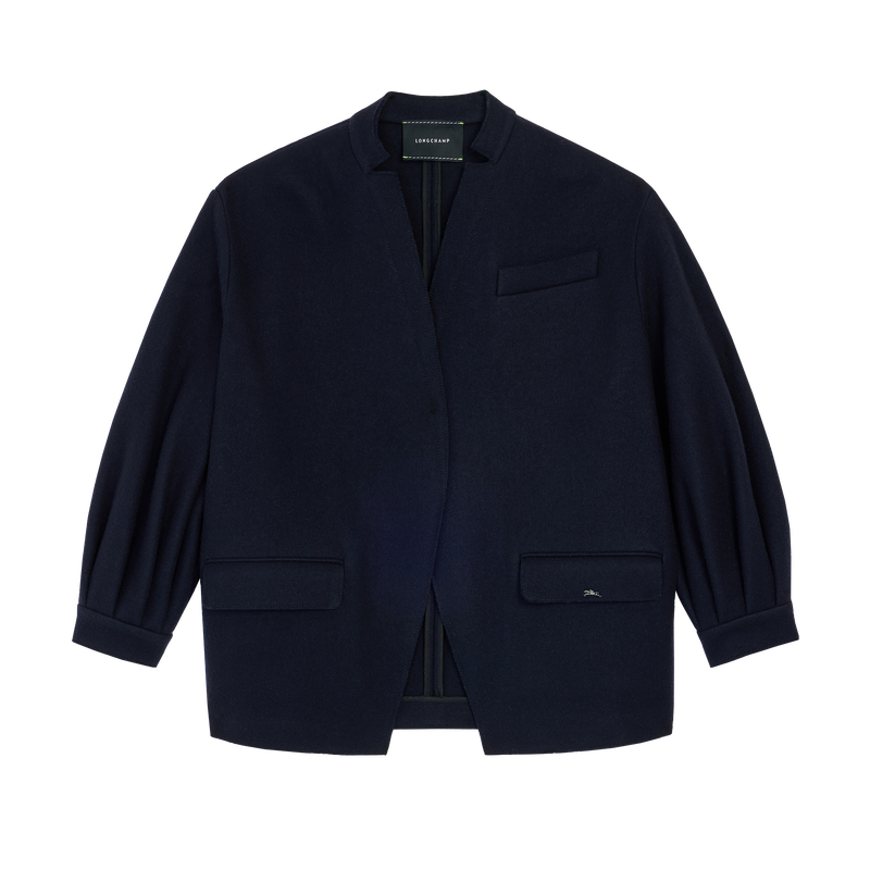 Jacket , Navy - Wool broadcloth  - View 1 of  3