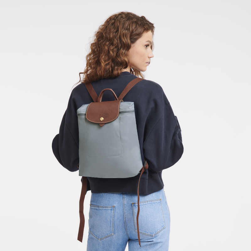 Le Pliage Original M Backpack , Steel - Recycled canvas  - View 2 of  5