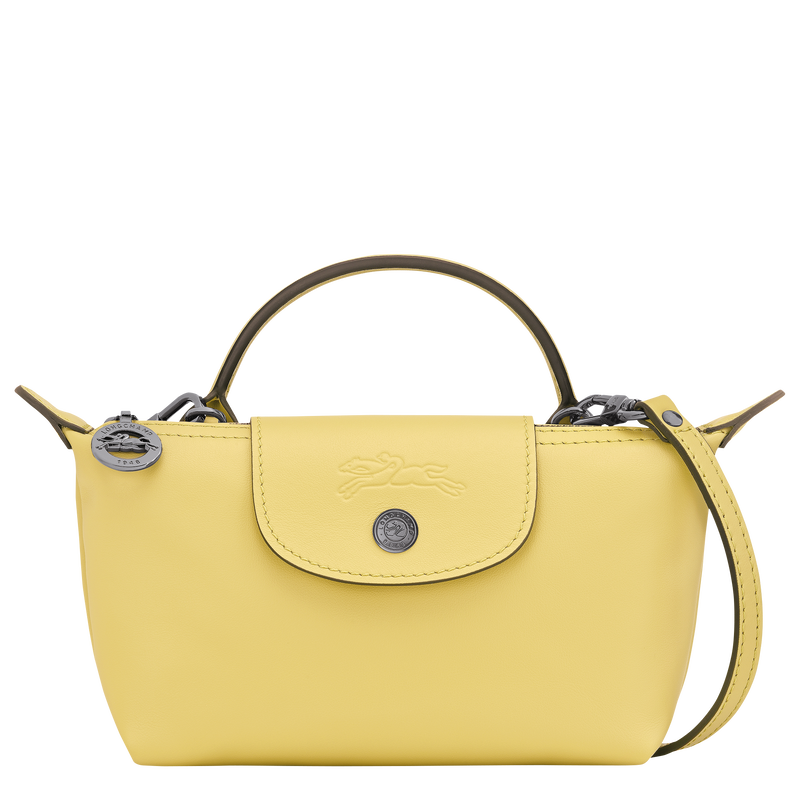 Le Pliage Xtra XS Pouch , Lime - Leather  - View 1 of  5