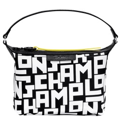 Le Pliage LGP Clutch , Black/White - Canvas