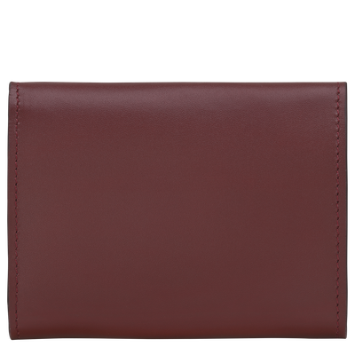 &Eacute;pure Compact wallet , Burgundy - Leather