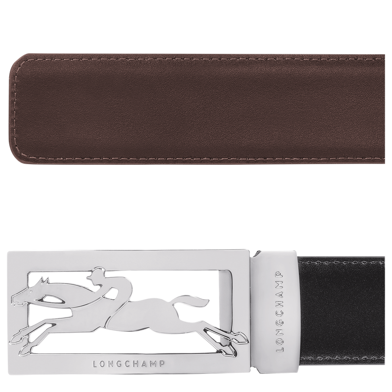 Delta Box Men's belt , Black/Mocha - Leather  - View 4 of  5 Delta Box Men's belt , Black/Mocha - Leather  - View 4 of  5
