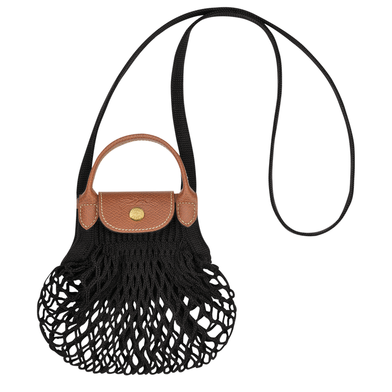 Le Pliage Filet XS Mesh bag , Black - Canvas  - View 1 of  6