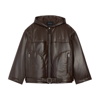 Jacket , Mocha - Leather