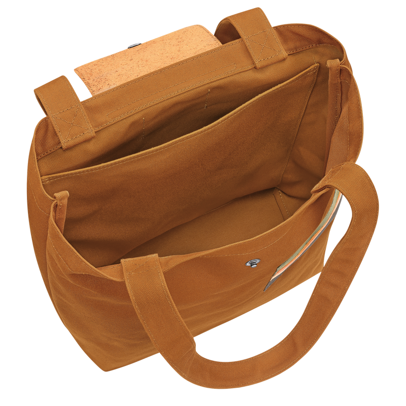 Caroline H&eacute;lain x Longchamp M Tote bag , Caramel - Canvas  - View 4 of  5