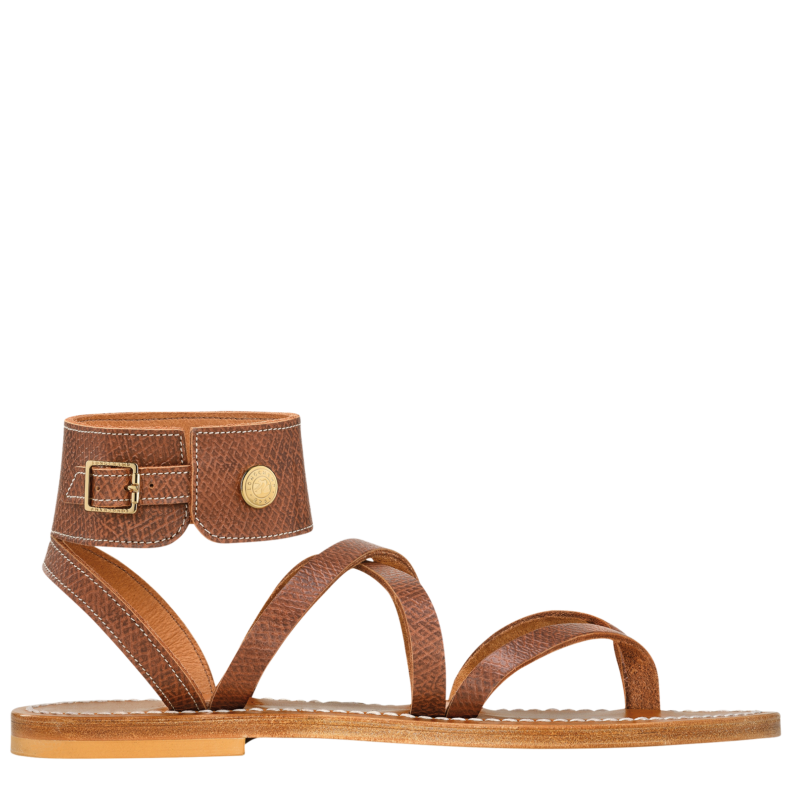 Longchamp x K.Jacques Sandals Brown Leather 70315LKA035390