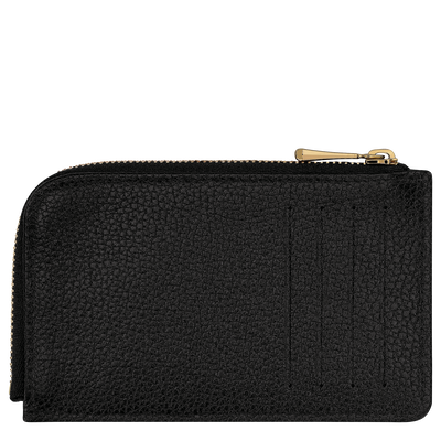 Le Foulonné Card holder , Black - Leather