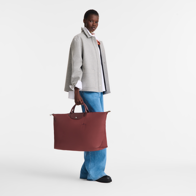 Le Pliage Green XL Travel bag , Pomegranate - Recycled canvas