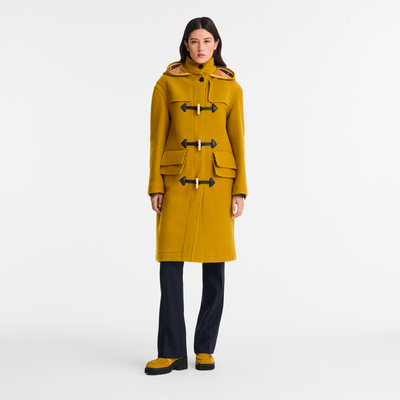 Duffle Coat , Nutmeg - Double-faced wool cloth