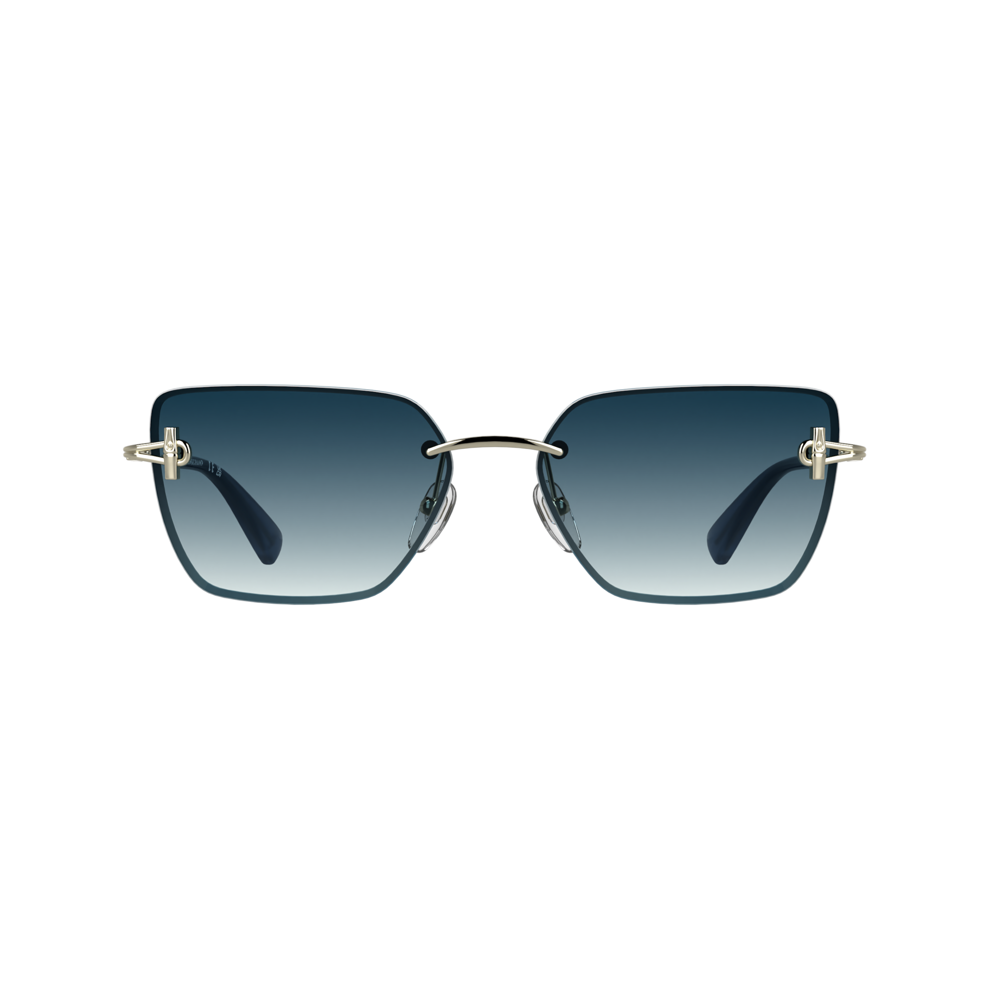 null Sunglasses, Gold/Blue
