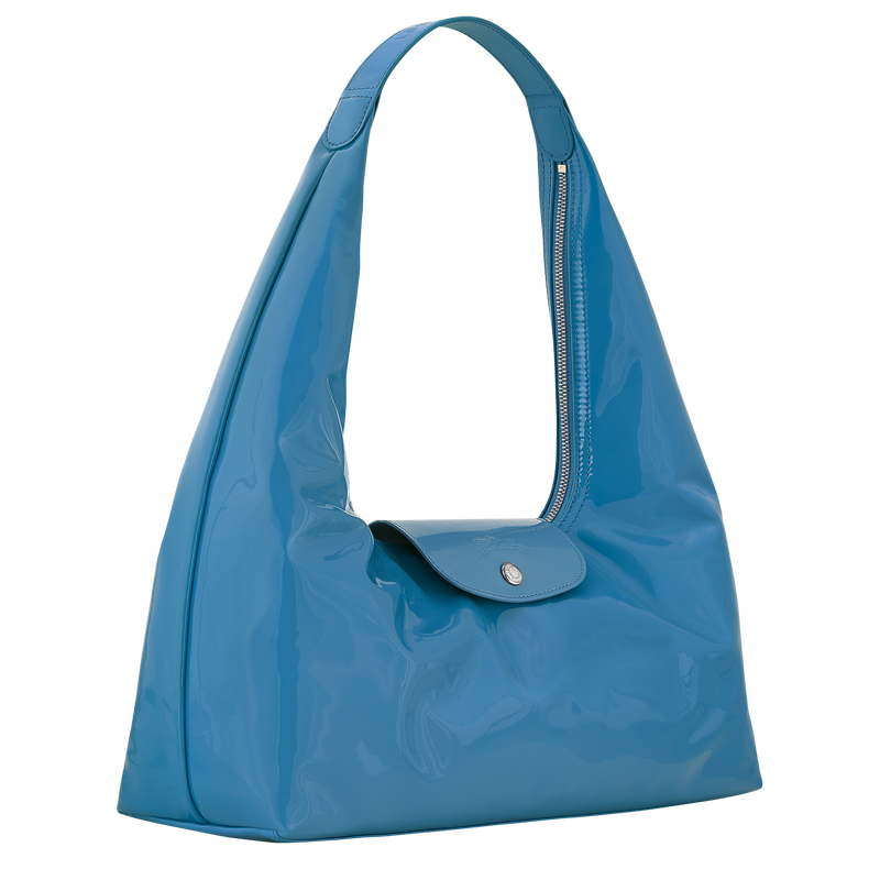 Le Pliage Xtra L Shoulder bag , Azure - Leather  - View 2 of  3