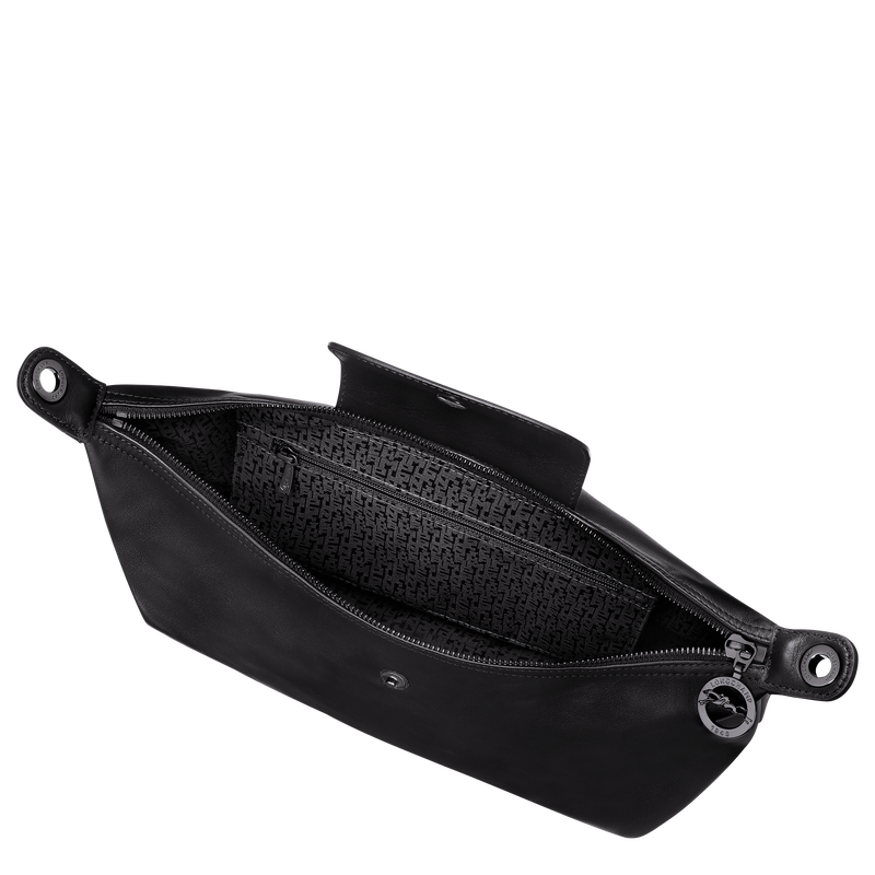 Le Pliage Xtra M Hobo bag , Black - Leather  - View 5 of  6