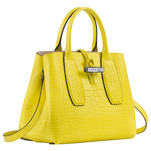 Roseau M Top handle bag Lemon - Leather (10058HTS174) | Longchamp TH