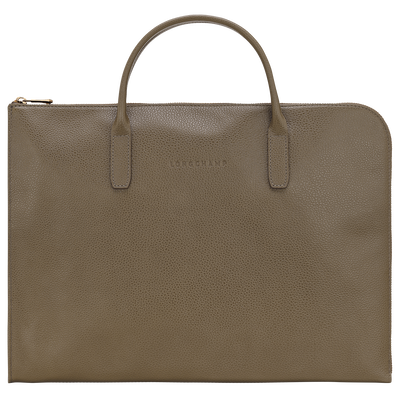 Le Foulonné S Briefcase , Caper - Leather