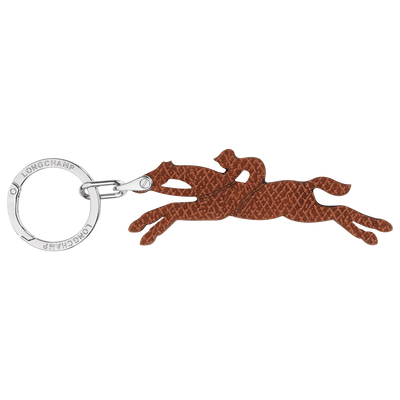 Le Pliage Original Key ring , Brown - Leather
