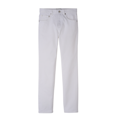 Trousers , White - Gabardine