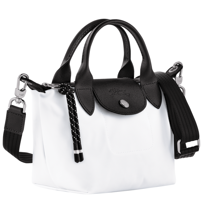 Longchamp white sale leather bag