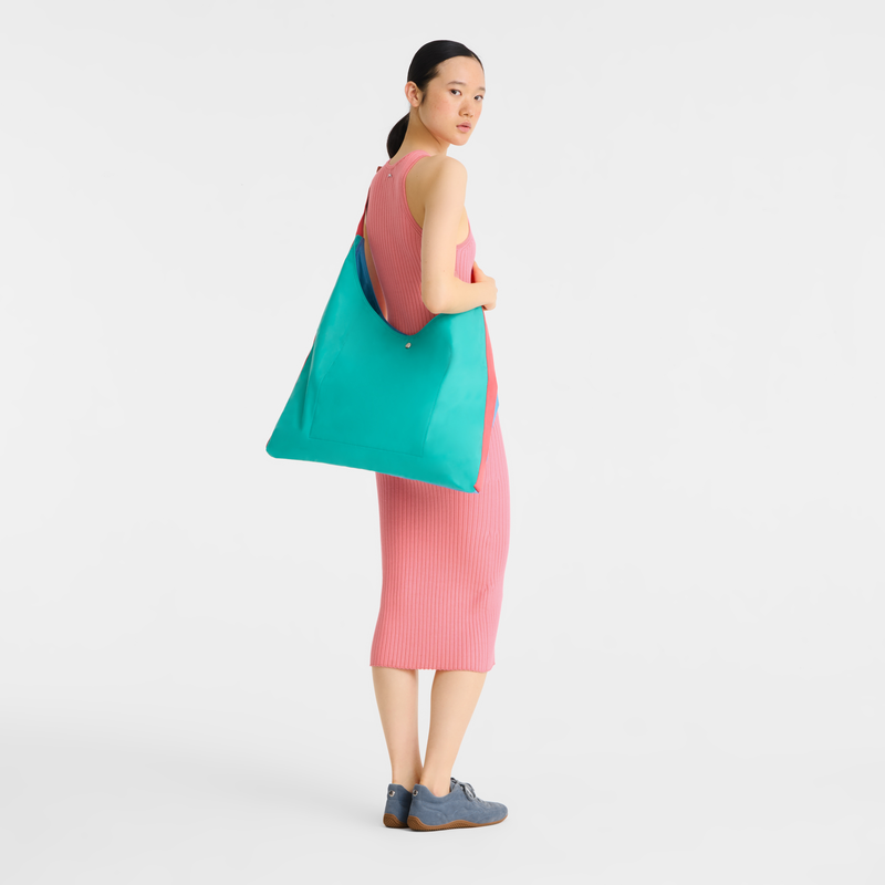 Re-Play XL Shoulder bag , Thunderstorm/Turquoise - Canvas  - View 5 of  5