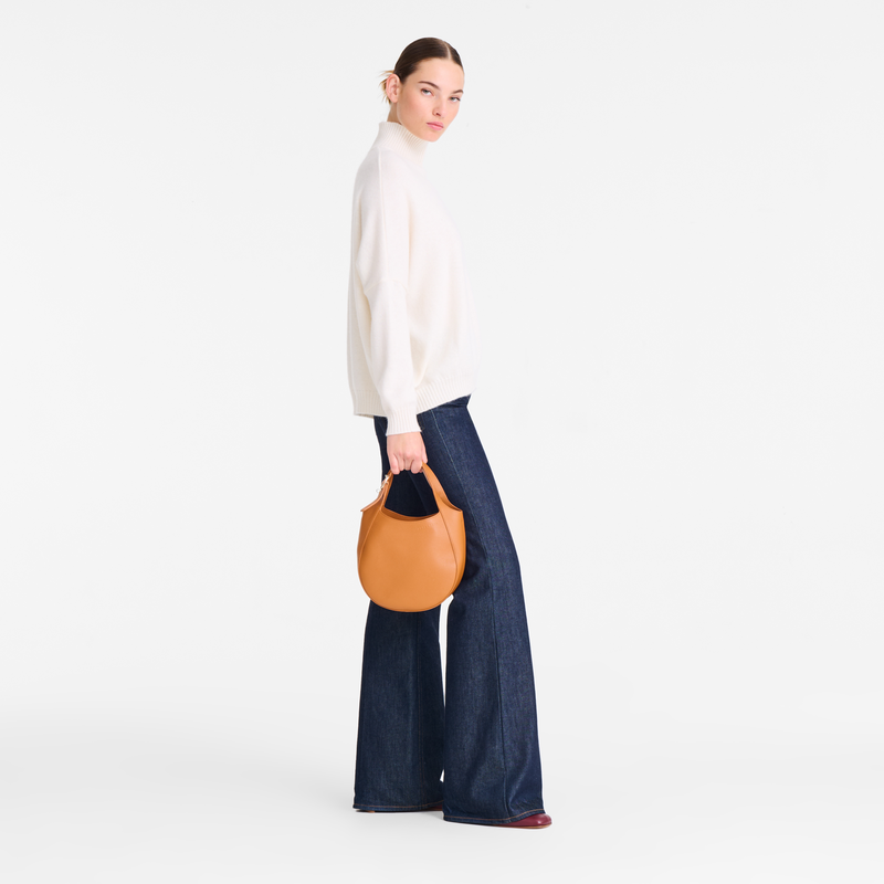 Le Foulonn&eacute; S Handbag , Amber - Leather  - View 2 of  7