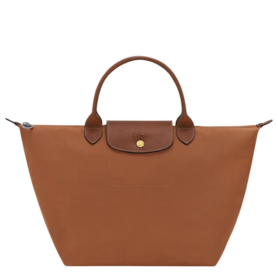 Le Pliage Original M Handbag , Cognac - Recycled canvas