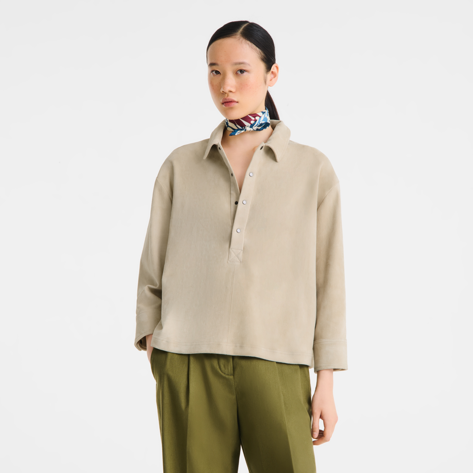 Catch The Parisian Wave Silk scarf 50, Burgundy