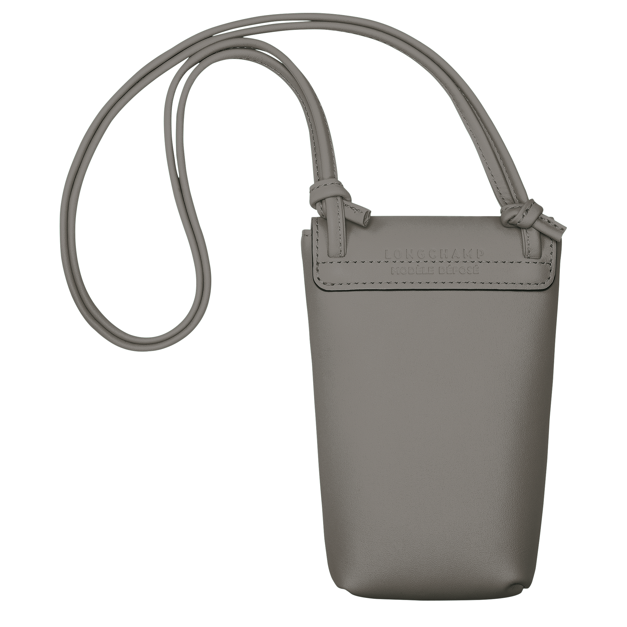 Phone case with leather lace, Turtledove - View 4 of 
        4 - zoom in Le Pliage Xtra Phone case with leather lace, Turtledove