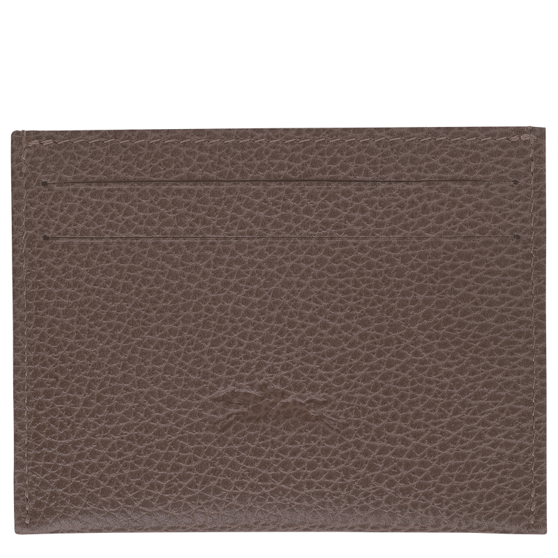 Le Foulonn&eacute; Card holder , Taupe - Leather  - View 2 of  2