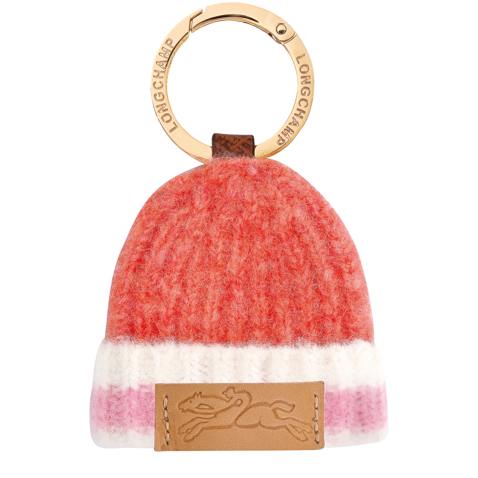 Le Pliage Collection Key ring, Coral/Pink