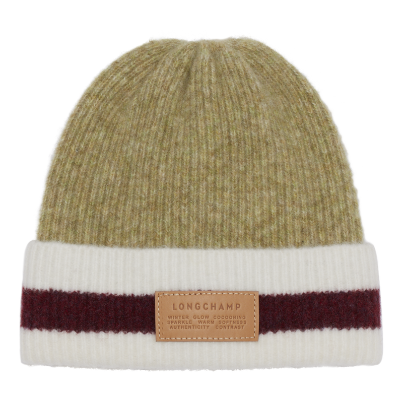 Beanie , Pistachio/Burgundy - Knit  - View 2 of  2