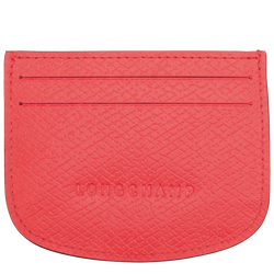 Épure Card holder , Strawberry - Leather