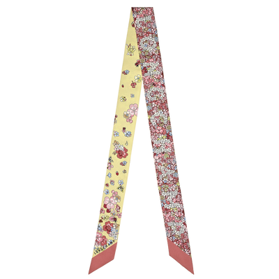 Frise Fleurie Headband , Strawberry - Silk