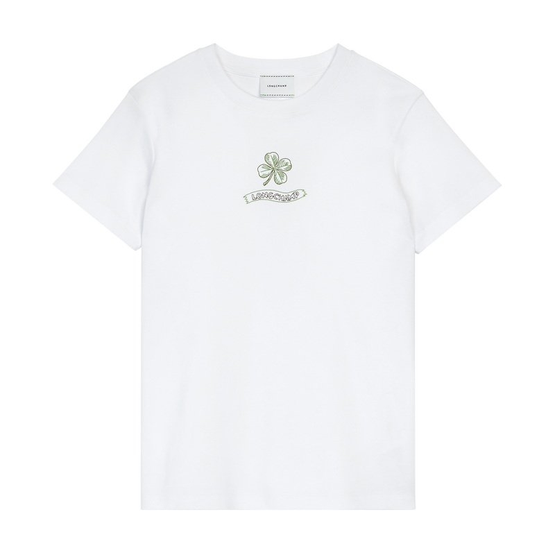 T-shirt , White - Embroidered jersey  - View 1 of  1