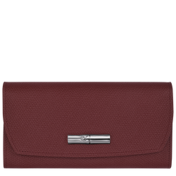 Roseau Continental wallet , Plum - Leather