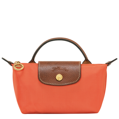Le Pliage Original Pouch with handle , Orange - Recycled canvas