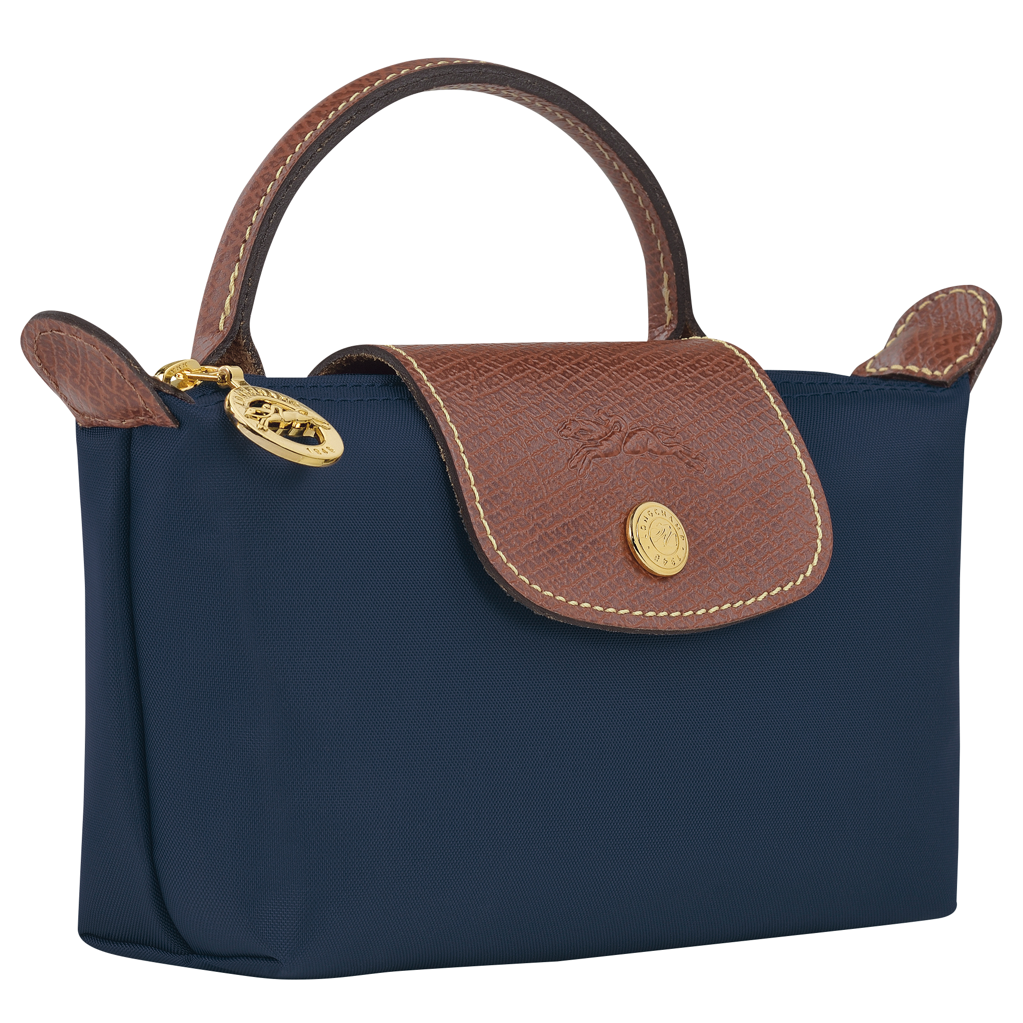 Pouch with handle, Navy - View 3 of
5 - zoom in Le Pliage Original Pouch with handle, Navy