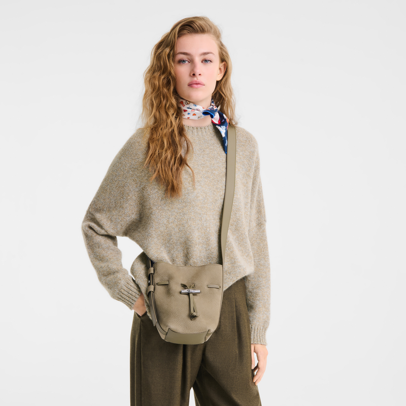 Le Roseau S Bucket bag , Lichen - Leather  - View 7 of  7