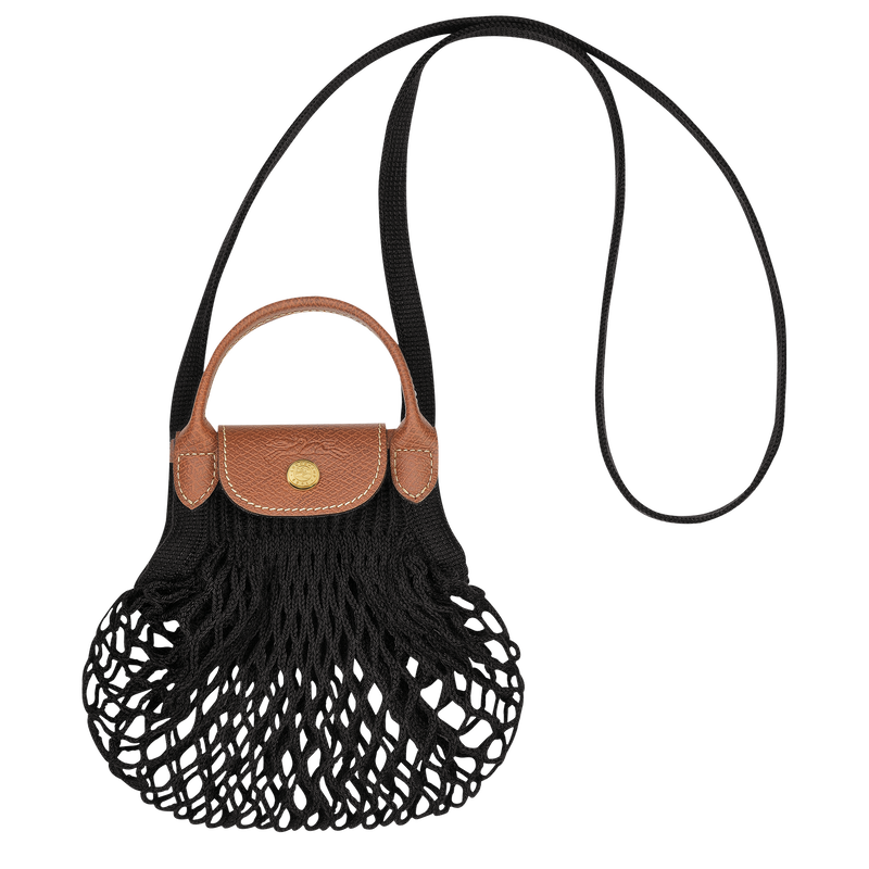 Le Pliage Filet XS Mesh bag , Black - Canvas  - View 1 of  4