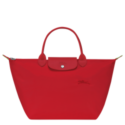 Le Pliage Green M Handbag , Tomato - Recycled canvas